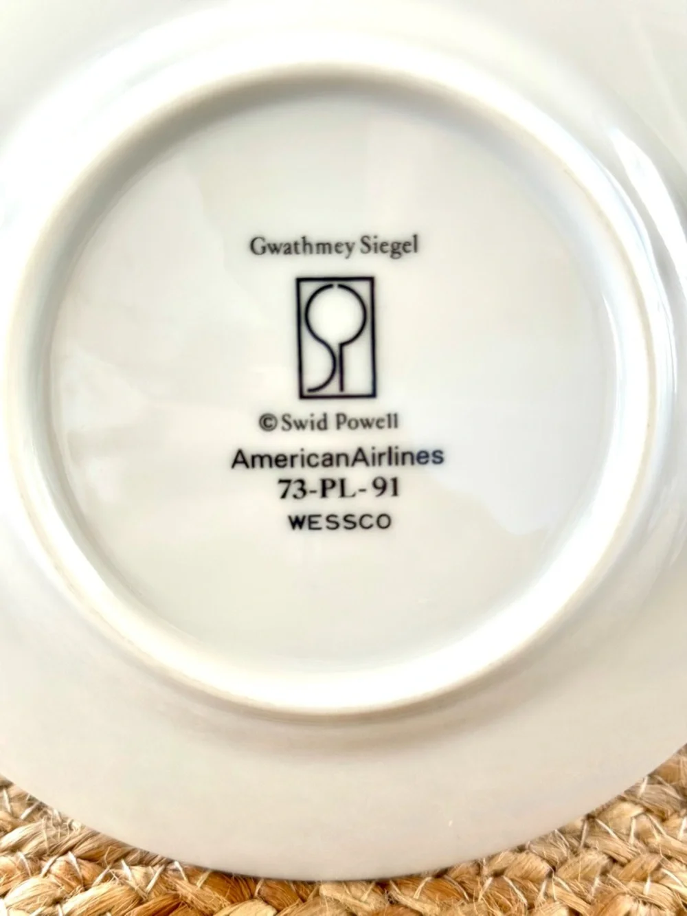 Vintage American Airlines First Class Swid Powell China Plates Set 15